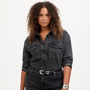 Madewell Denim Long-Sleeve Button-Up Shirt size XS